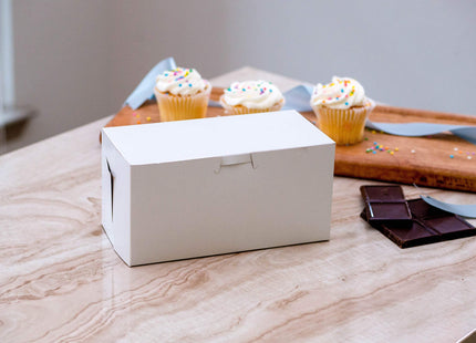 SCT White One-Piece Non-Window Bakery Boxes, 8 x 5 x 3, White, Paper, 250/Carton