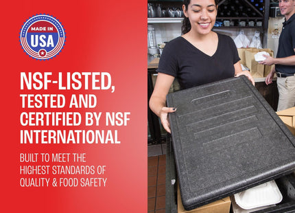 Standard Insulated Pan Carrier & Hot Box Food Warmer for Catering, Restaurants & Deliveries - Lightweight Thermal Container to Keep Food Hot During Transport - Top Loader 8" Deep