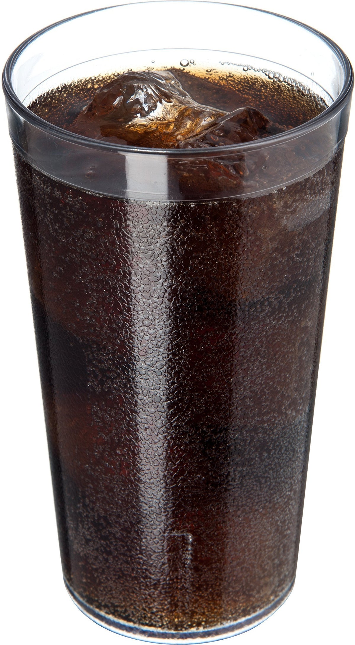 Carlisle FoodService Products Stackable Tumbler Plastic Tumbler with Pebbled Exterior for Restaurants, Catering, Kitchens, Plastic, 16 Ounces, Clear