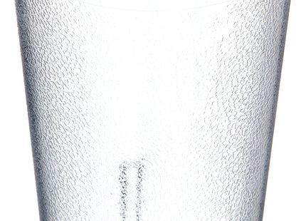 Carlisle FoodService Products Stackable Tumbler Plastic Tumbler with Pebbled Exterior for Restaurants, Catering, Kitchens, Plastic, 16 Ounces, Clear