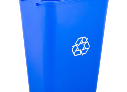 TableTop King 41 Qt. / 10 Gallon Blue Rectangular Recycling Wastebasket