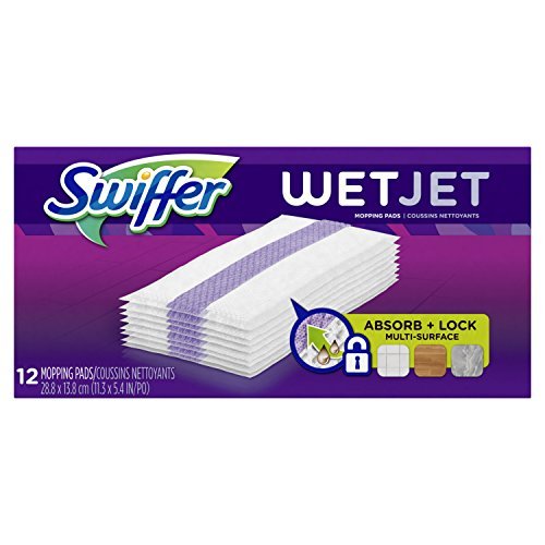 Swiffer WetJet Hardwood Floor Cleaner Spray Mop Pad Refill, Multi Surface, 24 Count