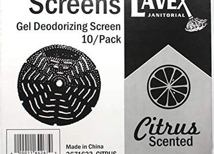 Lavex Gel Urinal Screen | Bathroom Deodorizing | Citrus Scented 10 Pack