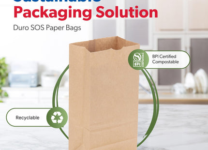 Duro Bag Dubl Life SOS Recycled Kraft FSC (500 Pack)