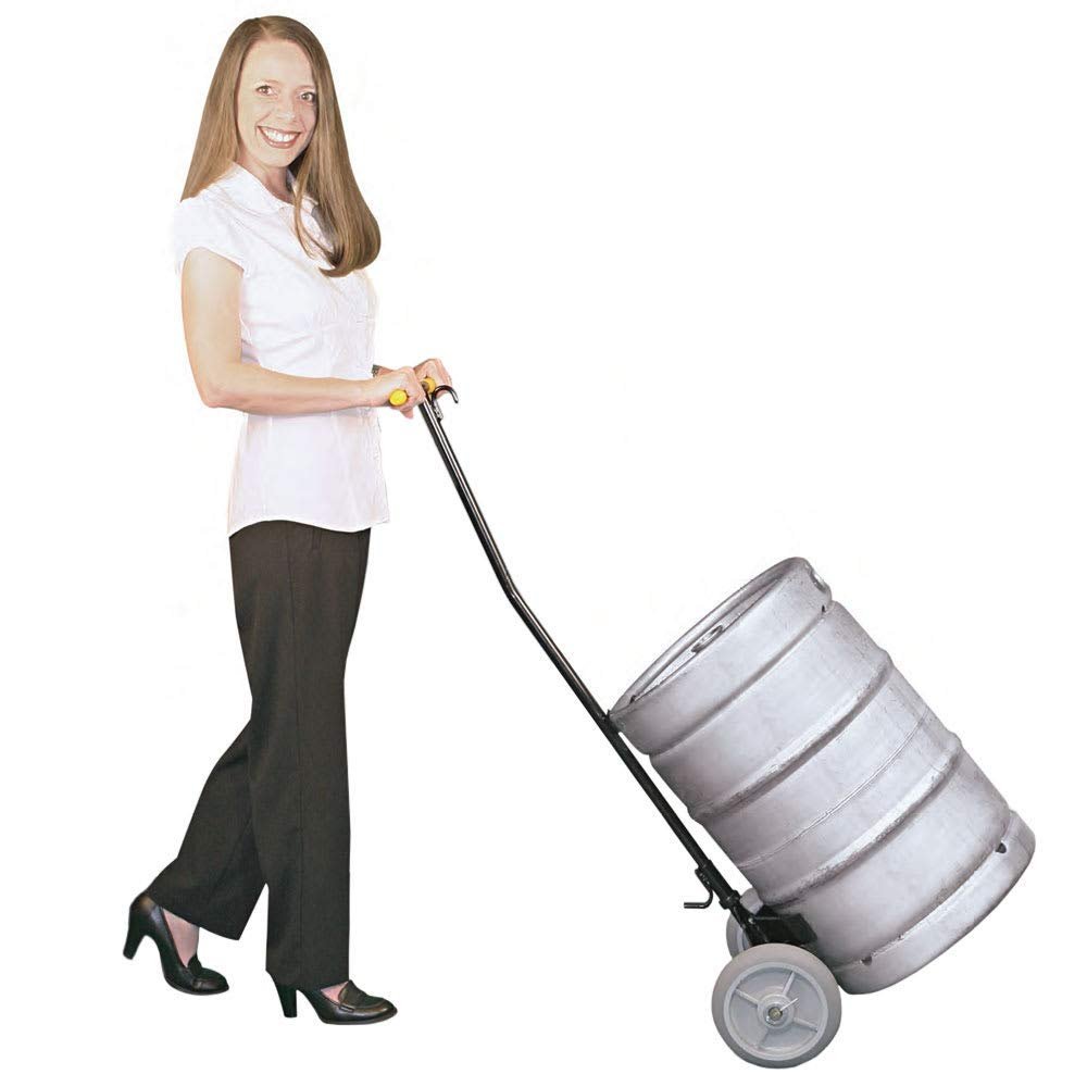 Bar Maid KPC-100 Keg and Pail Cart w/Ergonomic Handle, Black