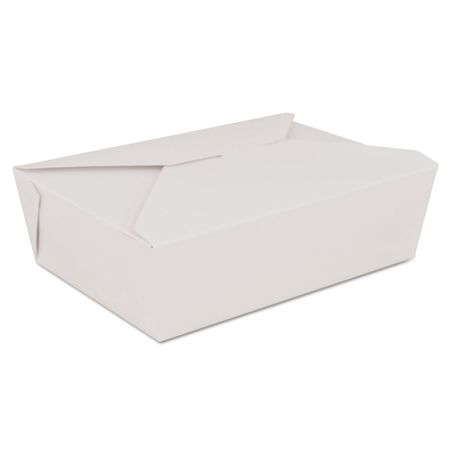 Southern Champion Tray 0773 #3 ChampPak Retro Take-Out Container, White Paperboard with Poly Coated Inside, 7-3/4" L x 5-1/2" W x 2-1/2" H (Pack of 200)