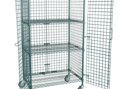 TableTop King NSF Mobile Green Wire Security Cage Kit - 24" x 36" x 69"