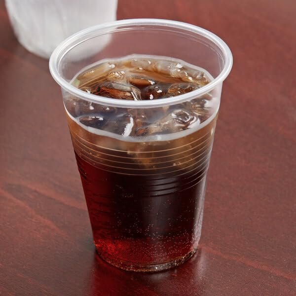 Glownary Disposable Plastic Cups, 9 oz, Translucent, Individually Wrapped, 1000 Count