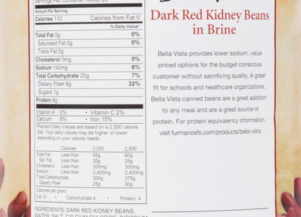 TableTop King #10 Can Dark Red Kidney Beans - 6/Case