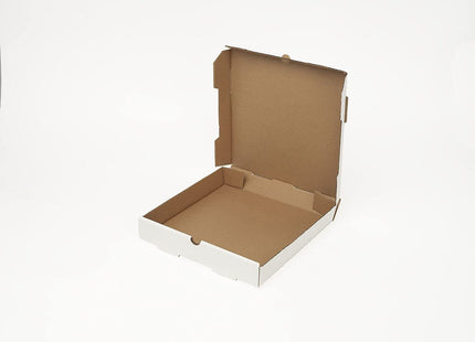 The Online Liquidator 12 inch Pizza Box Bundle of 50 - Premium Plain White Corrugated Cardboard Take Out Delivery Container