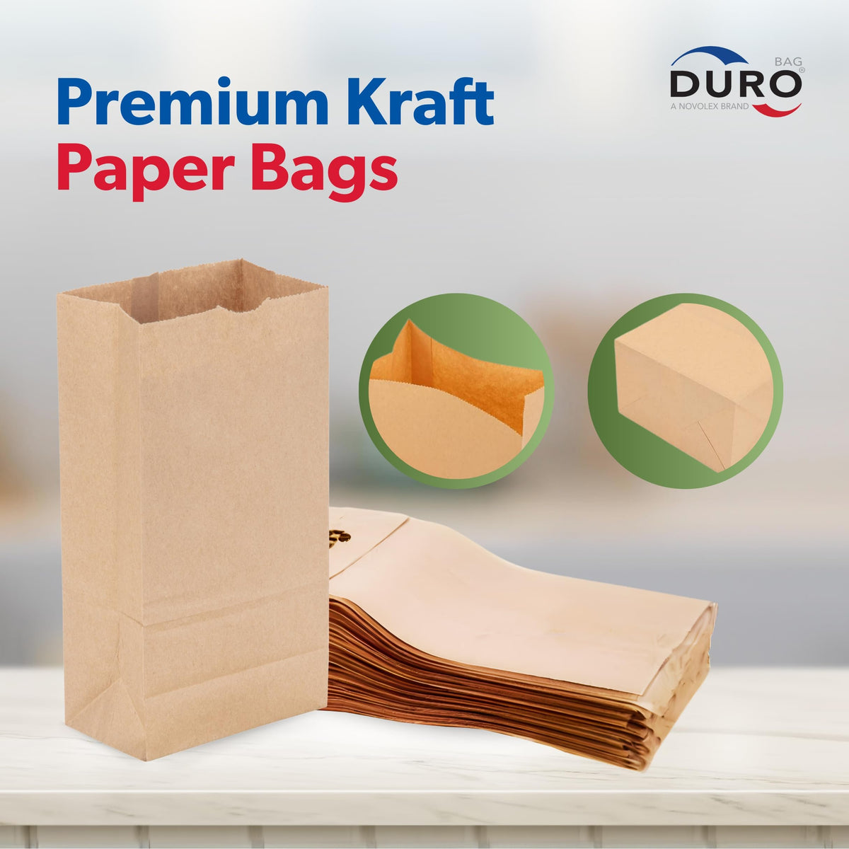 Duro Bag Dubl Life SOS Recycled Kraft FSC (500 Pack)