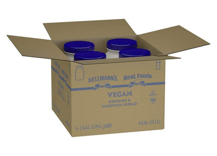 Hellmann's Heavy Duty Vegan Mayonnaise Jar, Creamy Plant Based Mayo, Condiment for Salads and Sandwiches, Egg Free, 1 gallon, 128 oz, Pack of 1