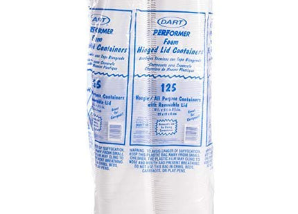 Dart 99HT1R Hoagie Perforated Foam Hinged Container, 9.75 X 5.25 in (Case of 500),White