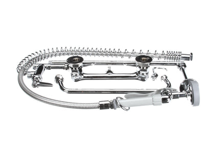 T&S Brass B-0133-ADF12-B Easy Install Wall Mount Pre-Rinse Faucet for Commercial Kitchens. Includes Wall Bracket and 12" Add-On Faucet. Sprayer Meets New DOE Requirements with a 1.15 GPM Flow Rate