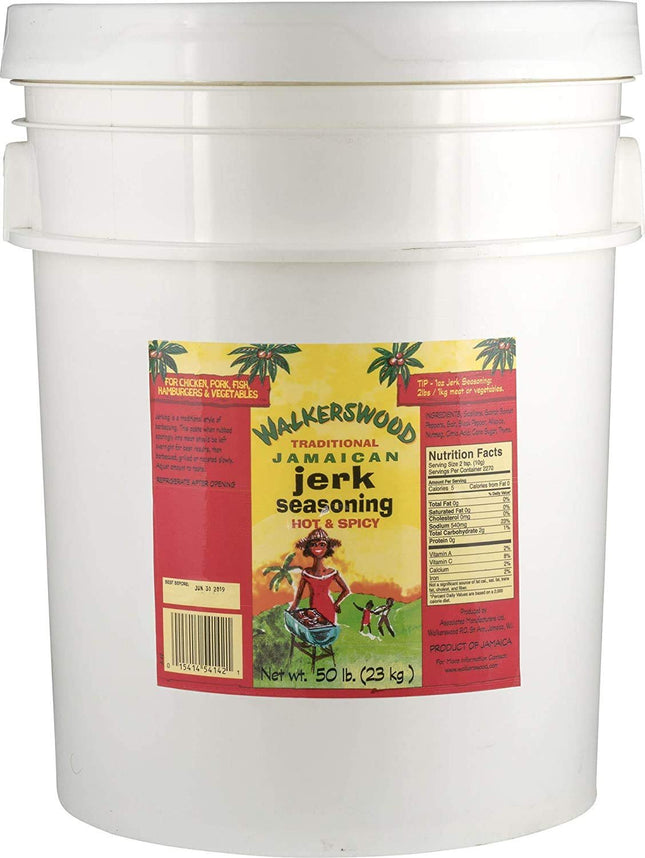 Walkerswood Traditional Jamaican Jerk Seasoning, Hot and Spicy, 50 lb.