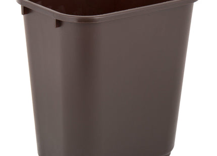 TableTop King 28 Qt. / 7 Gallon Brown Rectangular Wastebasket