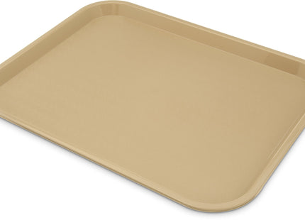 Carlisle FoodService Products Cafe Plastic Fast Food Tray, 14" x 18", Beige, (Pack of 12)