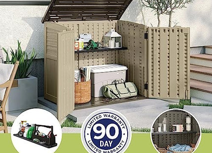 Suncast Horizontal Shed Shelf Kit, Space-Saving Shelf for Horizontal Outdoor Storage Sheds, 50" W x 10.25" D x 1.25" H, Black