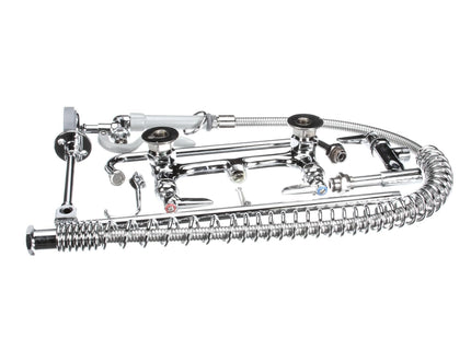 T&S Brass B-0133-ADF12-B Easy Install Wall Mount Pre-Rinse Faucet for Commercial Kitchens. Includes Wall Bracket and 12" Add-On Faucet. Sprayer Meets New DOE Requirements with a 1.15 GPM Flow Rate