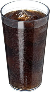 Carlisle FoodService Products Stackable Tumbler Plastic Tumbler with Pebbled Exterior for Restaurants, Catering, Kitchens, Plastic, 16 Ounces, Clear