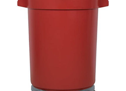 TableTop King 32 Gallon Red Trash Can, Lid, and Dolly Kit