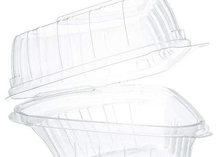Dart C54HT1 Pie Wedge Clear Hinged Container, 5.6 X 6.1 in (Case of 250)