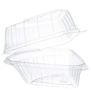 Dart C54HT1 Pie Wedge Clear Hinged Container, 5.6 X 6.1 in (Case of 250)