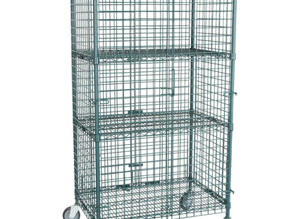 TableTop King NSF Mobile Green Wire Security Cage Kit - 24" x 36" x 69"