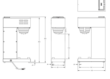 BUNN 33200.0010 VPR APS Commercial Pour Over Air Pot Coffee Brewer (120V/60/1PH)