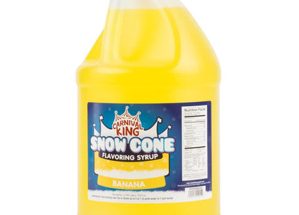 TableTop King 1 Gallon Banana Snow Cone Syrup - 4/Case