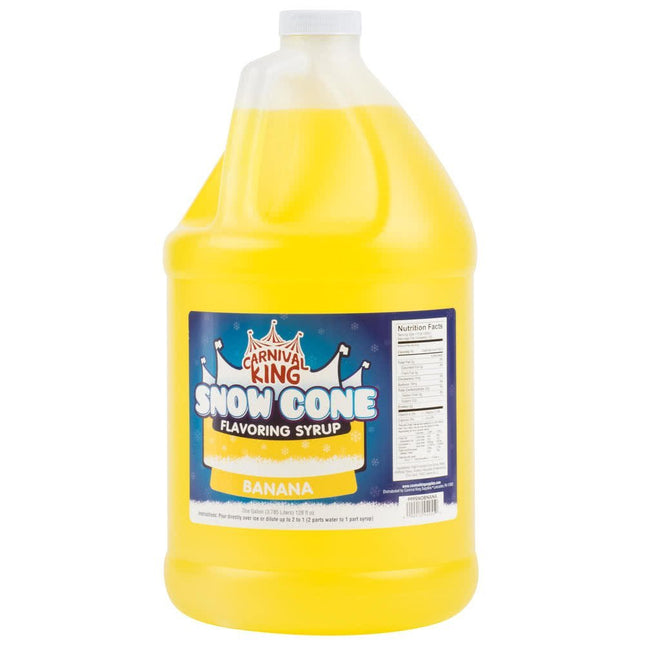TableTop King 1 Gallon Banana Snow Cone Syrup - 4/Case