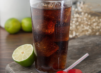 Carlisle FoodService Products Stackable Tumbler Plastic Tumbler with Pebbled Exterior for Restaurants, Catering, Kitchens, Plastic, 16 Ounces, Clear