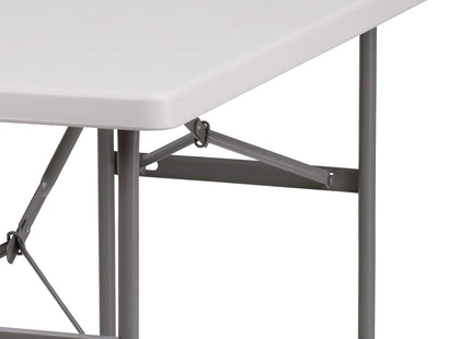 Flash Furniture Kathryn 4-Foot Granite White Plastic Folding Table