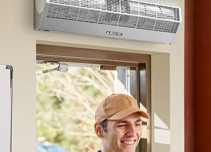 Commercial Air Curtain with Stainless Steel Construction, Plunger Door Switch