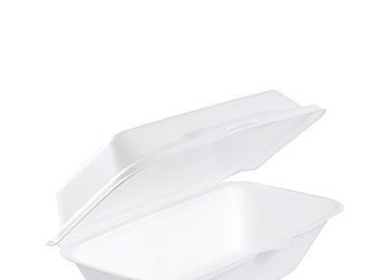 Dart 99HT1R Hoagie Perforated Foam Hinged Container, 9.75 X 5.25 in (Case of 500),White