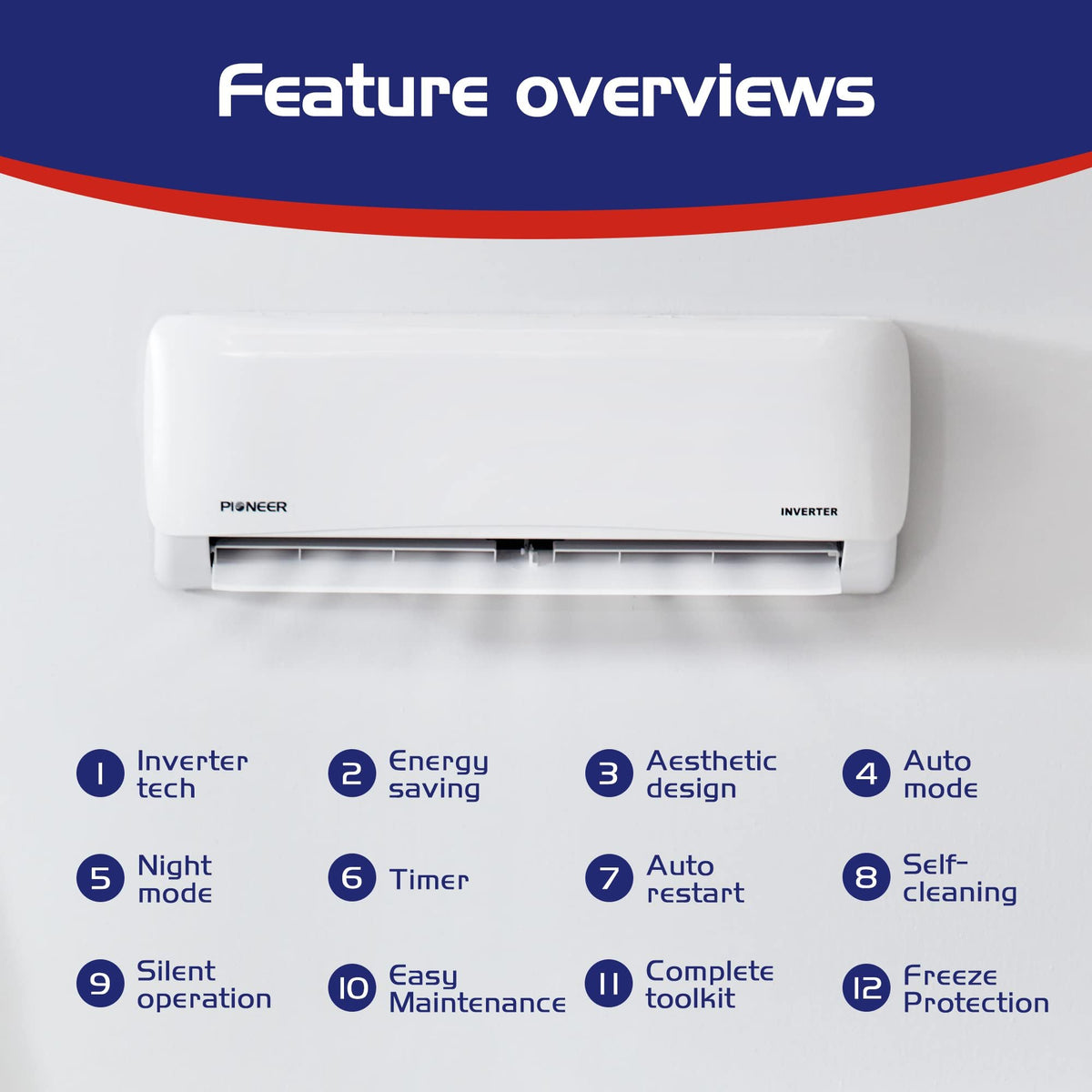 Pioneer WYS-20 Quantum Wall Mount Ductless Inverter+