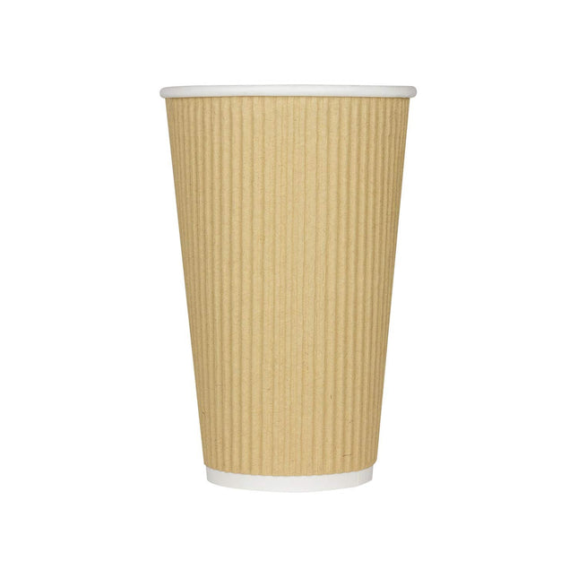 Karat Paper Hot Coffee Cups, Disposable, Leak-Resistant Double Poly-Lined Cups for Hot/Cold Beverages - Ideal for Cafes & Restautants