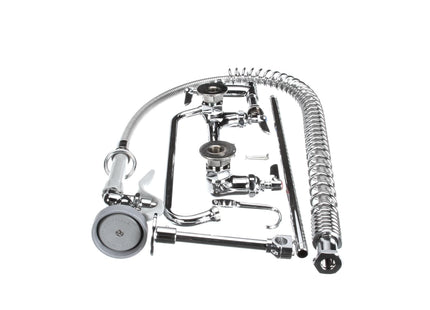 T&S Brass B-0133-ADF12-B Easy Install Wall Mount Pre-Rinse Faucet for Commercial Kitchens. Includes Wall Bracket and 12" Add-On Faucet. Sprayer Meets New DOE Requirements with a 1.15 GPM Flow Rate