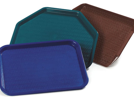 Carlisle FoodService Products Cafe Fast Food Cafeteria Tray with Patterned Surface for Cafeterias, Fast Food, and Dining Room Red, (Pack of 24)
