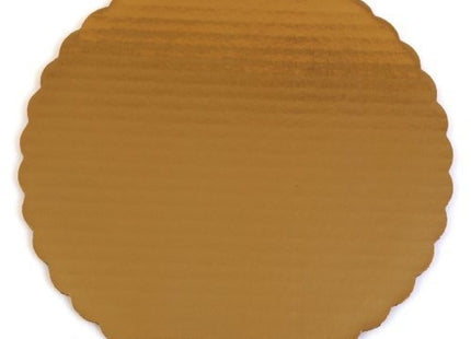 Southern Champion Tray Sturdy Corrugated Cake Circle, Greaseproof, Gold Metallic