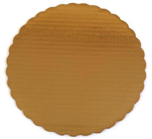 Southern Champion Tray Sturdy Corrugated Cake Circle, Greaseproof, Gold Metallic