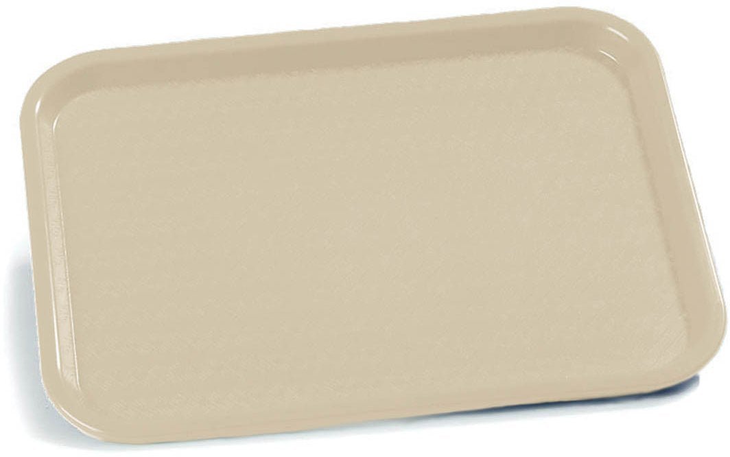 Carlisle FoodService Products Cafe Plastic Fast Food Tray, 14" x 18", Beige, (Pack of 12)