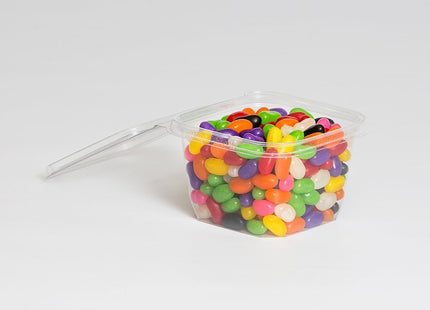 Safe-T-Fresh Inline Plastics TS4016 16 oz. Clear Tamper Evident Plastic Grab-and-Go Container with Hinged Lid | 276/Case