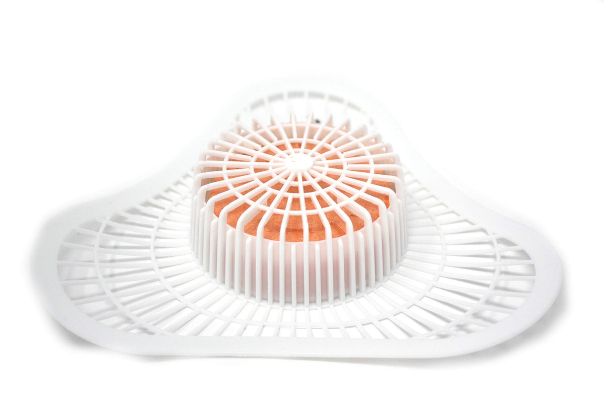 Lavex Urinal Screen and Deodorizer | Orange Deodorizing Block | Universal Fit | Citrus Scent | 12 Pack
