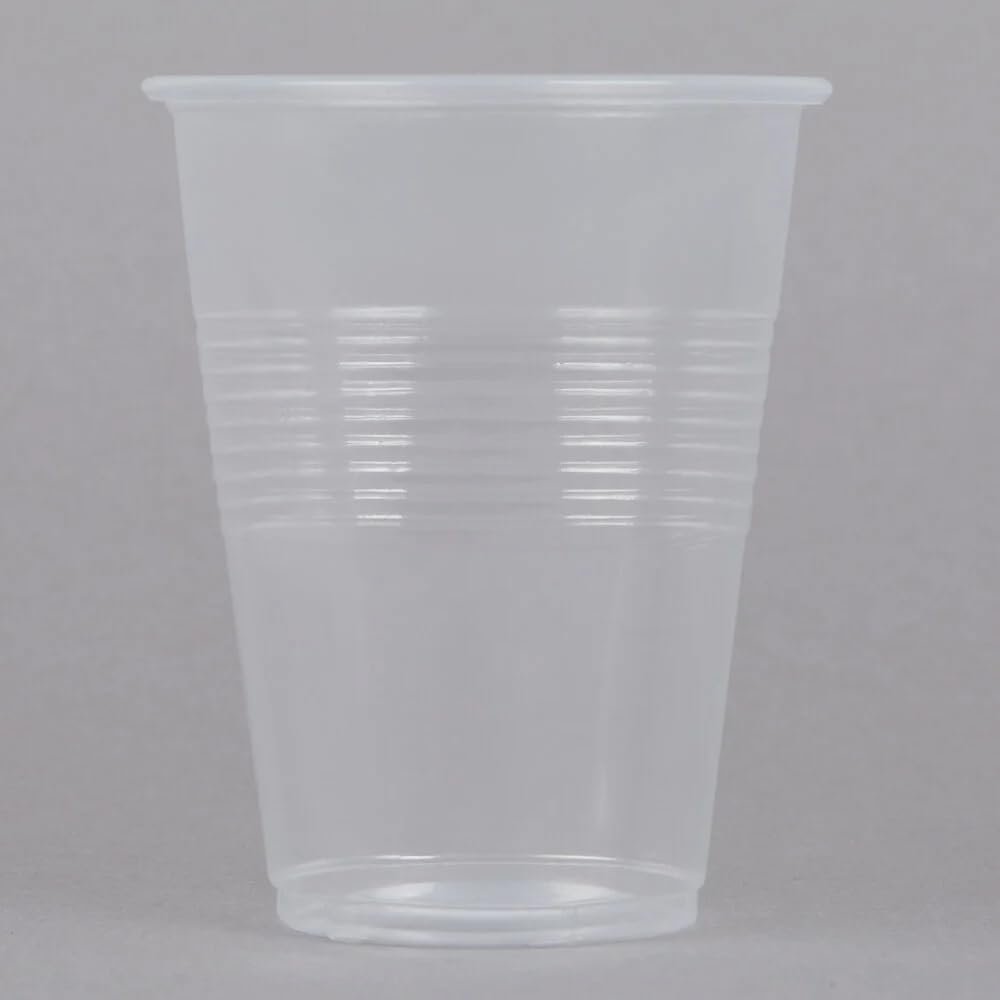 Glownary Disposable Plastic Cups, 9 oz, Translucent, Individually Wrapped, 1000 Count