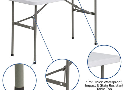 Flash Furniture Foot Plastic Folding Table