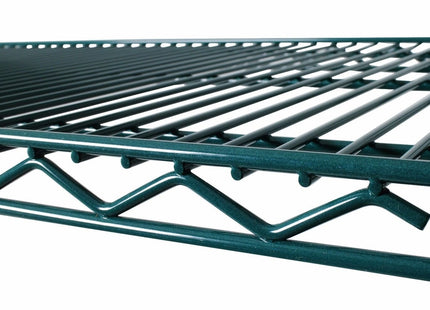 Commercial Green Epoxy Coated Wire Shelving 24 x 48 (2 Shelves) - NSF