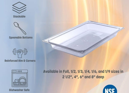 Carlisle Polycarbonate Full-Size Food Pan (Case of 6)