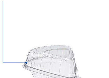 Dart C54HT1 Pie Wedge Clear Hinged Container, 5.6 X 6.1 in (Case of 250)