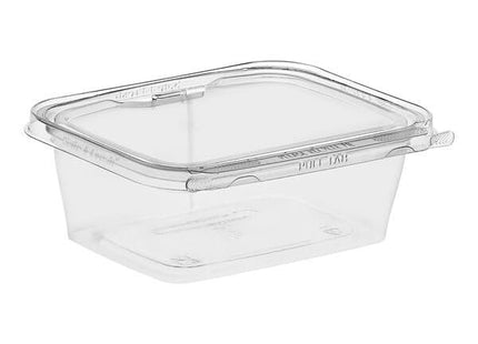 Glownary Inline Plastics Safe-T-Fresh Rectangular Container, Tamper-Resistant, Hinged with Flat Lid